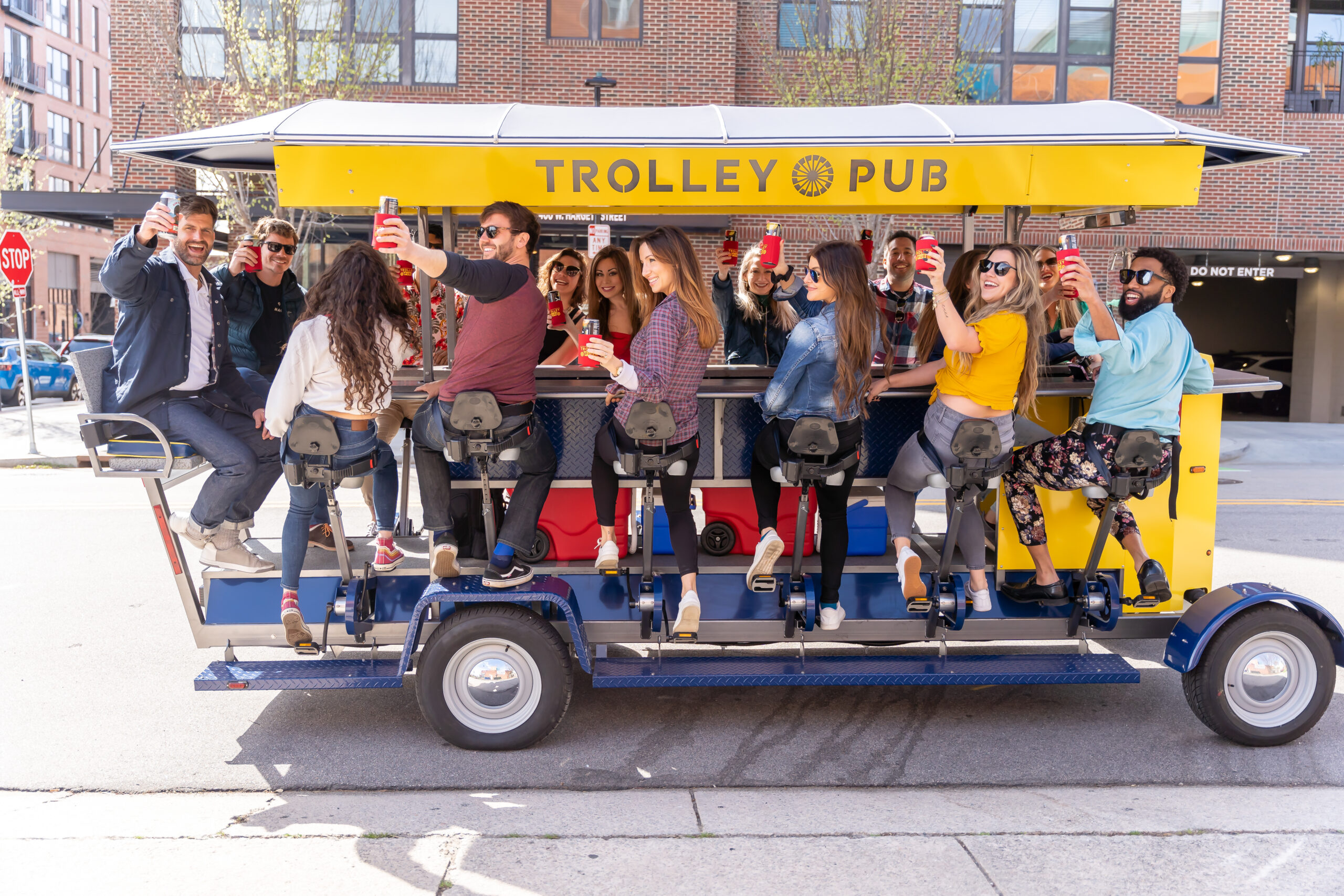 Party Bike Pub Crawl in Durham NC Trolley Pub